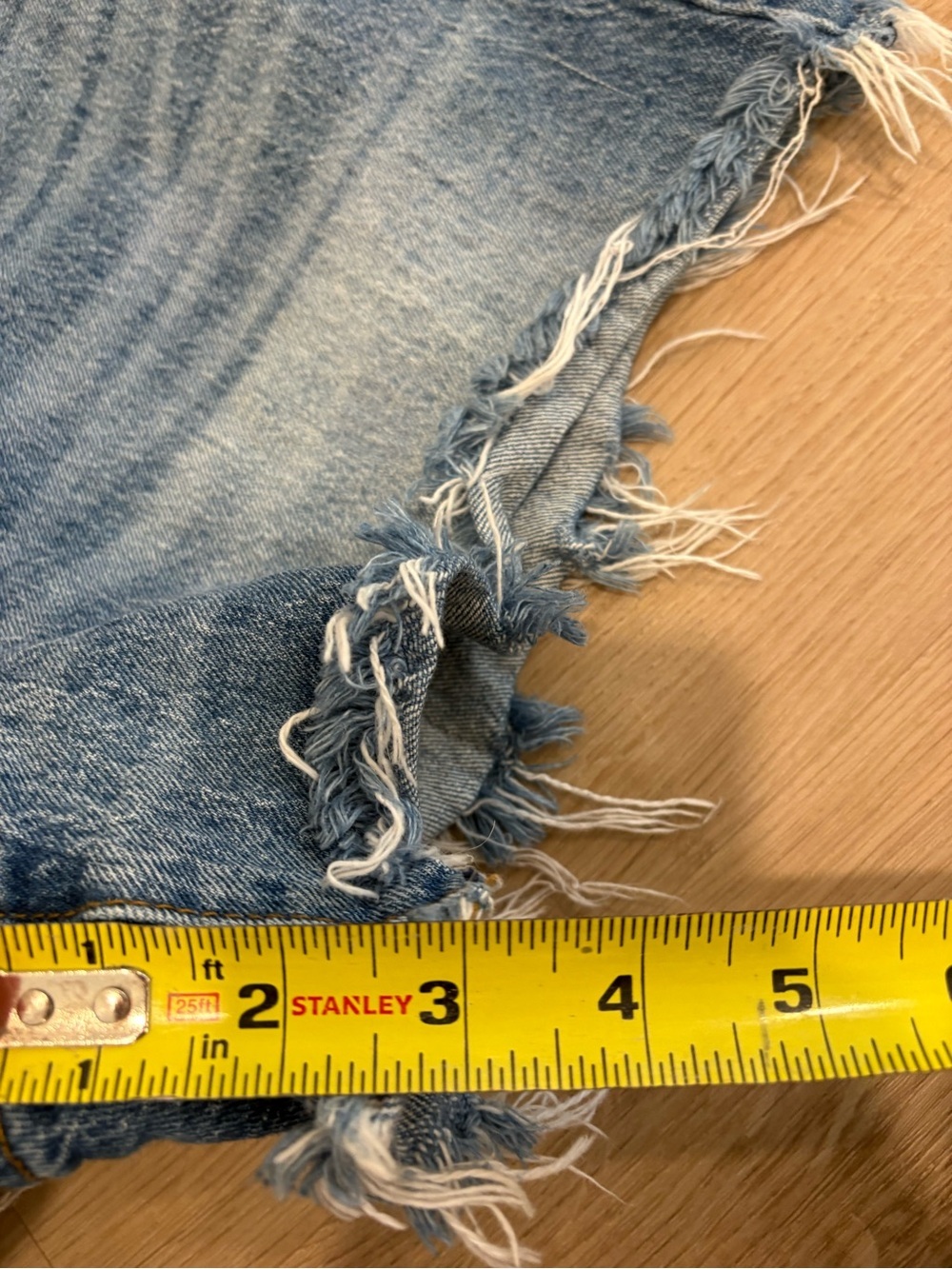 Universal Thread Light Blue High-Rise Distressed Denim Shorts - Picture 4 of 4